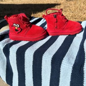 Elmo from Sesame Street on these Adorable red UGG boots!